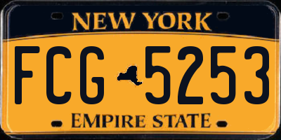 NY license plate FCG5253