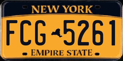 NY license plate FCG5261
