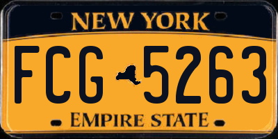 NY license plate FCG5263