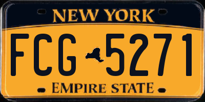 NY license plate FCG5271