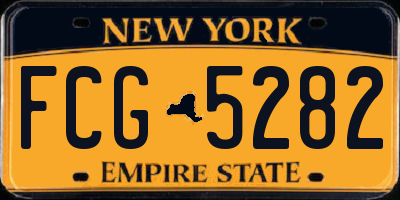 NY license plate FCG5282