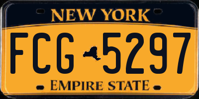 NY license plate FCG5297