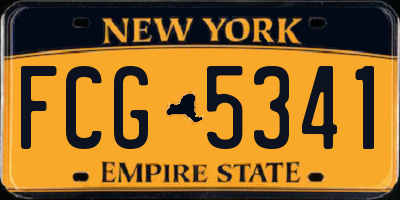 NY license plate FCG5341