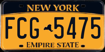 NY license plate FCG5475