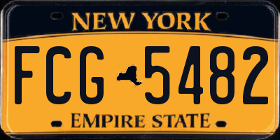 NY license plate FCG5482
