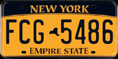 NY license plate FCG5486
