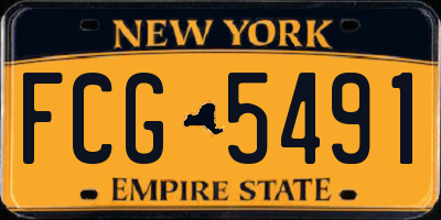 NY license plate FCG5491