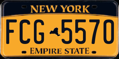 NY license plate FCG5570