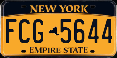 NY license plate FCG5644