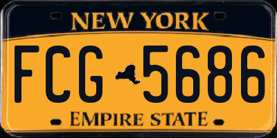 NY license plate FCG5686