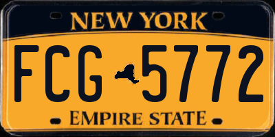 NY license plate FCG5772