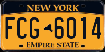 NY license plate FCG6014