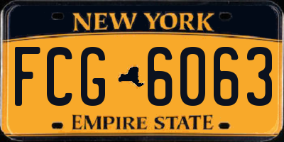 NY license plate FCG6063