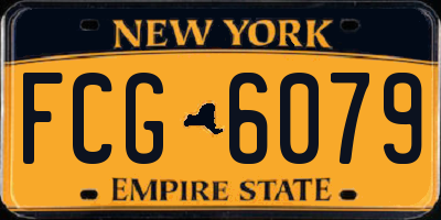 NY license plate FCG6079