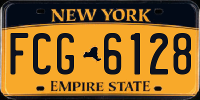 NY license plate FCG6128