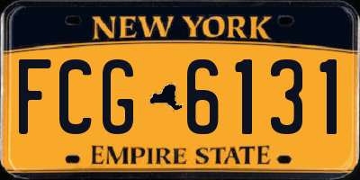 NY license plate FCG6131