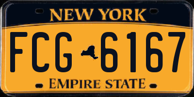 NY license plate FCG6167