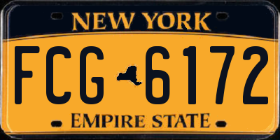 NY license plate FCG6172