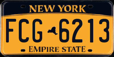 NY license plate FCG6213