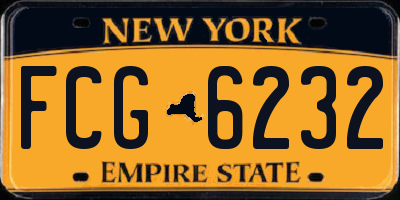 NY license plate FCG6232
