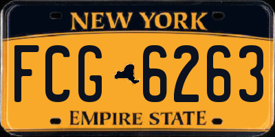 NY license plate FCG6263
