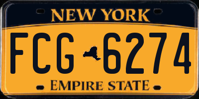 NY license plate FCG6274