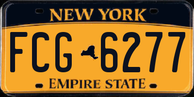 NY license plate FCG6277
