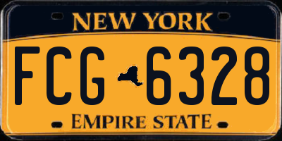 NY license plate FCG6328