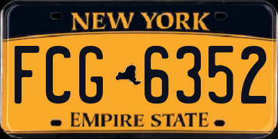 NY license plate FCG6352