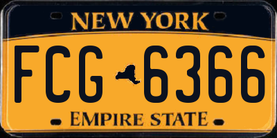 NY license plate FCG6366