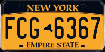 NY license plate FCG6367