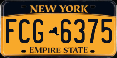NY license plate FCG6375