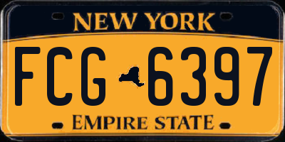 NY license plate FCG6397