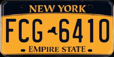 NY license plate FCG6410