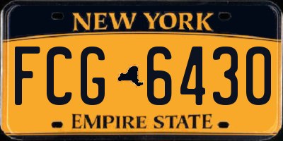 NY license plate FCG6430