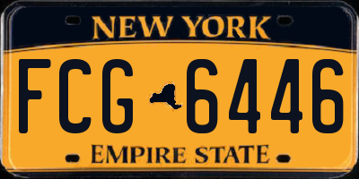 NY license plate FCG6446