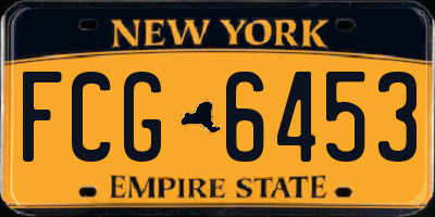 NY license plate FCG6453