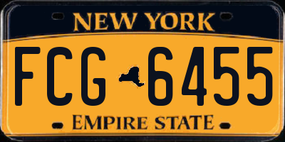 NY license plate FCG6455