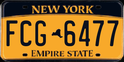 NY license plate FCG6477