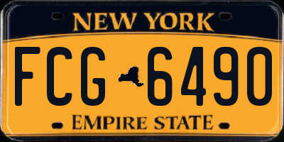 NY license plate FCG6490