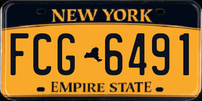 NY license plate FCG6491
