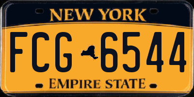 NY license plate FCG6544