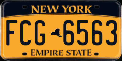 NY license plate FCG6563