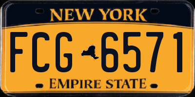NY license plate FCG6571