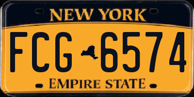 NY license plate FCG6574