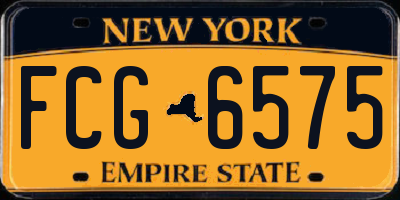 NY license plate FCG6575