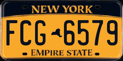 NY license plate FCG6579