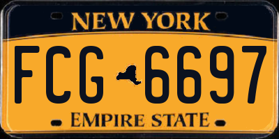 NY license plate FCG6697