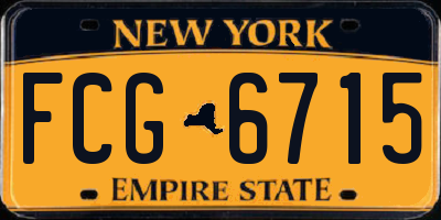 NY license plate FCG6715