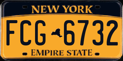 NY license plate FCG6732